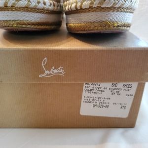 CHRISTIAN LOUBOUTIN MADMONICA 60 GOLD EMBROIDERED PLATFORM SANDAL